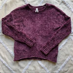 Plum Chenille Sweater - Size small